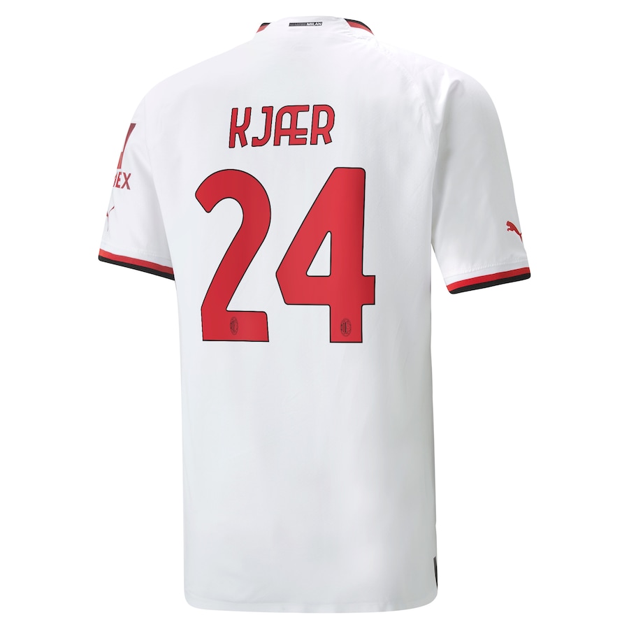 AC Milan Away Authentic Shirt 2022-23 with Kjær 24 printing