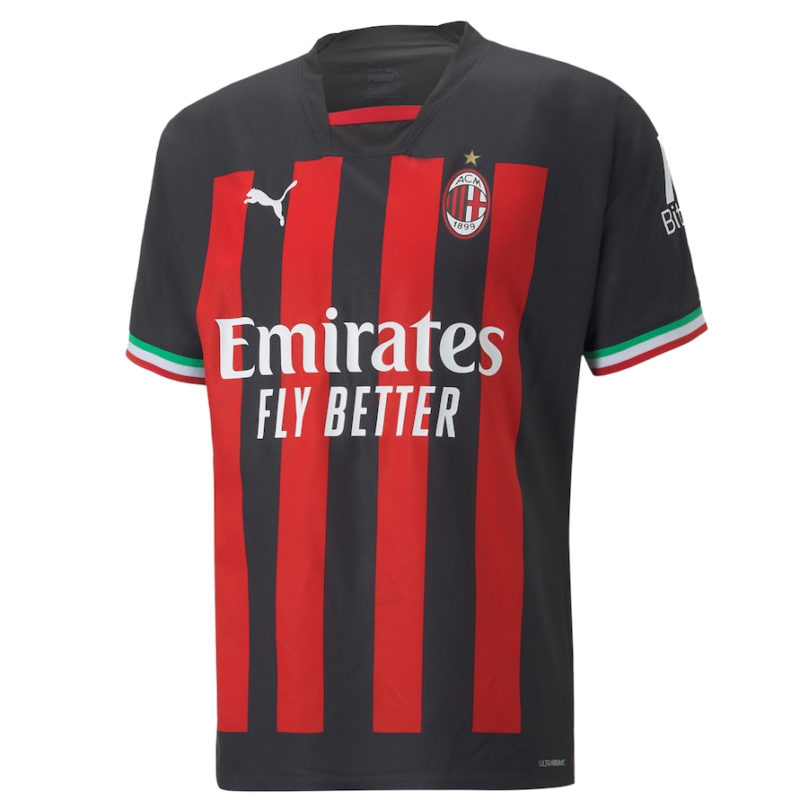 AC Milan Home Authentic Shirt 2022-23 with Kjær 24 printing