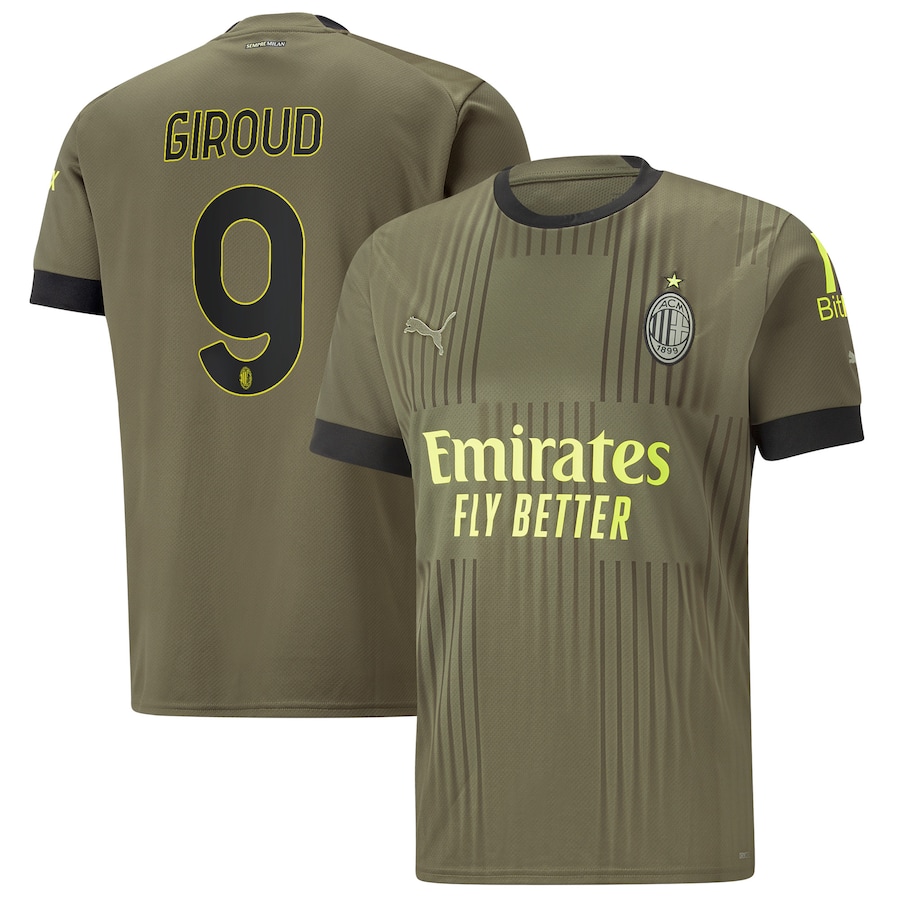 AC Milan Third Shirt 2022-23 with Giroud 9 printing