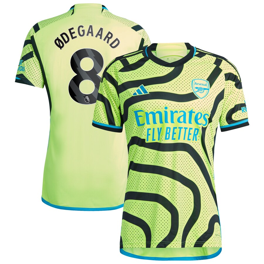 Arsenal Away Shirt 2023-24 with Ødegaard 8 printing