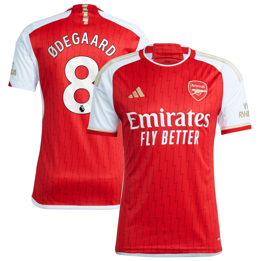 Arsenal Home Shirt 2023-24 with Ødegaard 8 printing