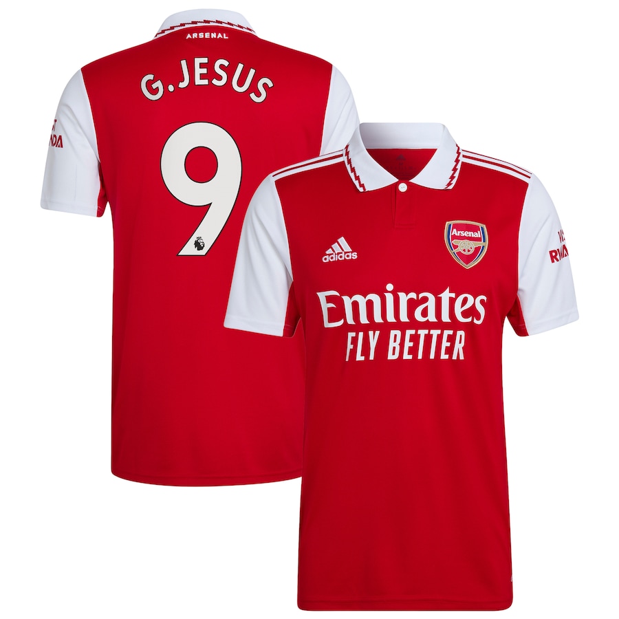 Arsenal Home Shirt 2022-23 with G.Jesus 9 printing