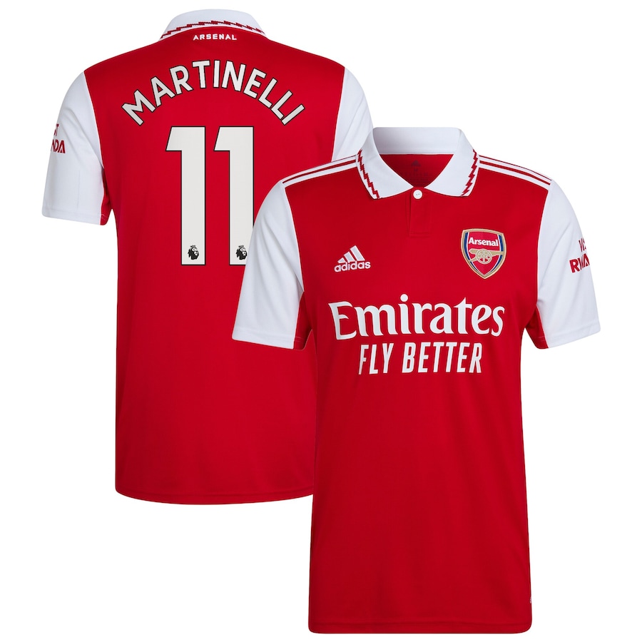 Arsenal Home Shirt 2022-23 with Martinelli 11 printing