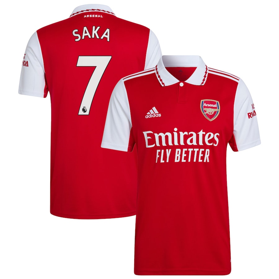 Arsenal Home Shirt 2022-23 with Saka 7 printing