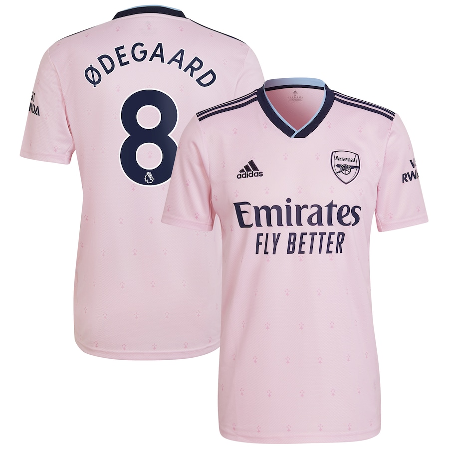 Arsenal Third Shirt 2022-23 with Ødegaard 8 printing