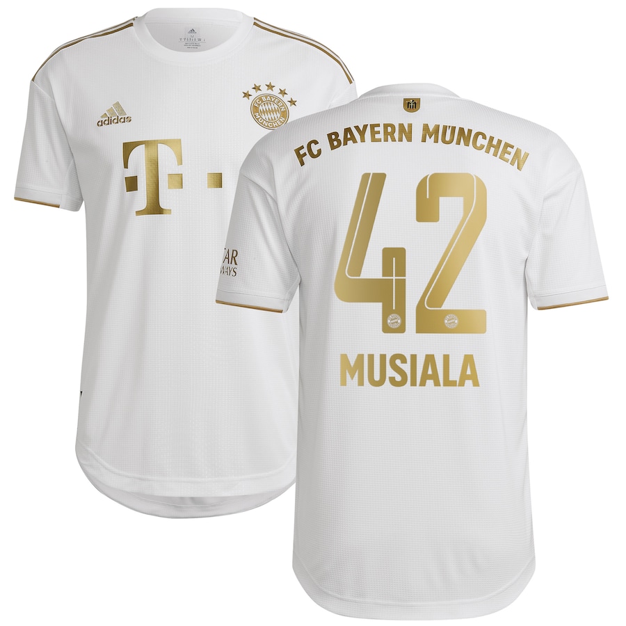 FC Bayern Away Authentic Shirt 2022-23 with Musiala 42 printing