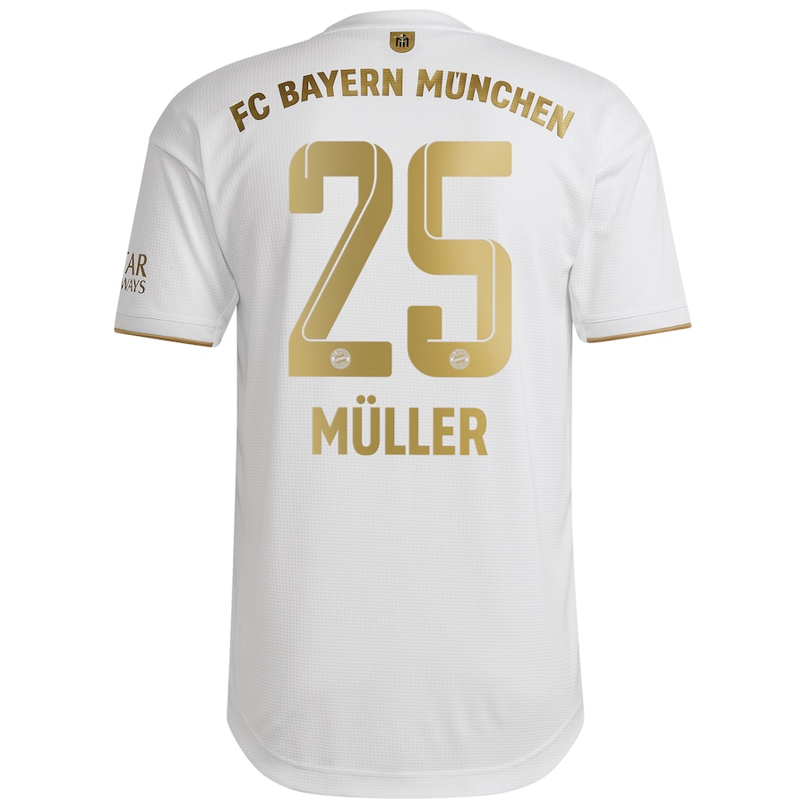 FC Bayern Away Authentic Shirt 2022-23 with Müller 25 printing