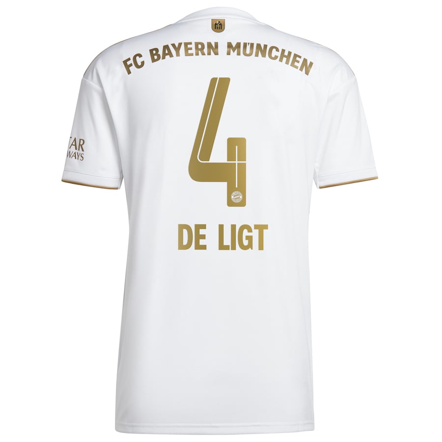 FC Bayern Away Shirt 2022-23 with De Ligt 4 printing