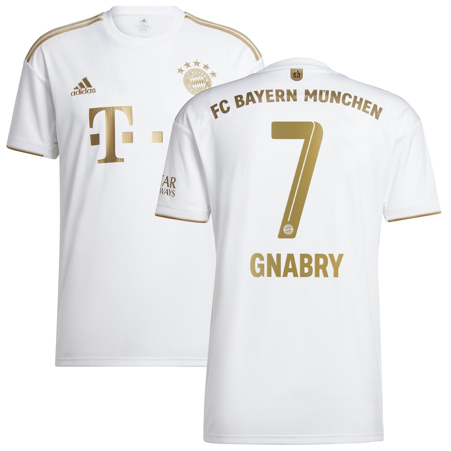 FC Bayern Away Shirt 2022-23 with Gnabry 7 printing