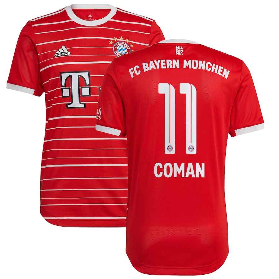 FC Bayern Home Authentic Shirt 2022-23 with Coman 11 printing