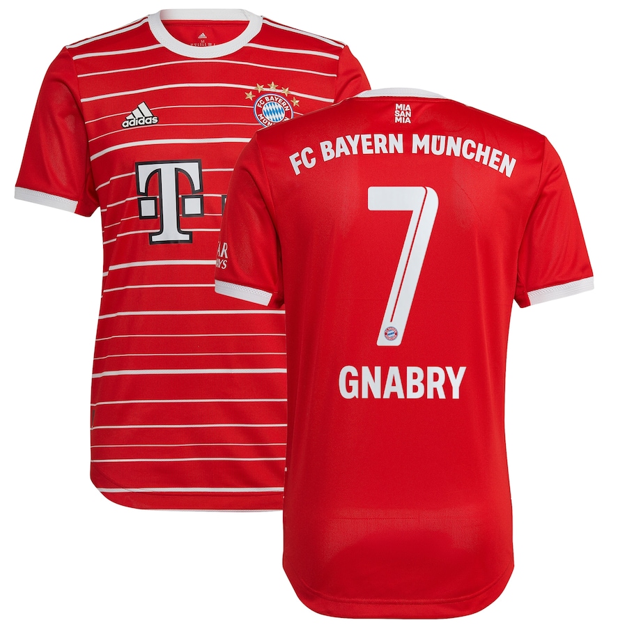 FC Bayern Home Authentic Shirt 2022-23 with Gnabry 7 printing