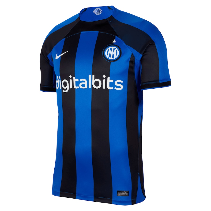 Inter Milan Home Stadium Shirt 2022-23 with Barella 23 printing