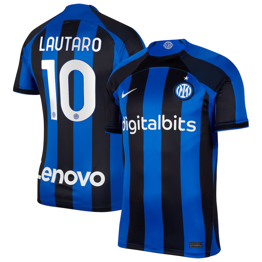 Inter Milan Home Stadium Shirt 2022-23 with Lautaro 10 printing