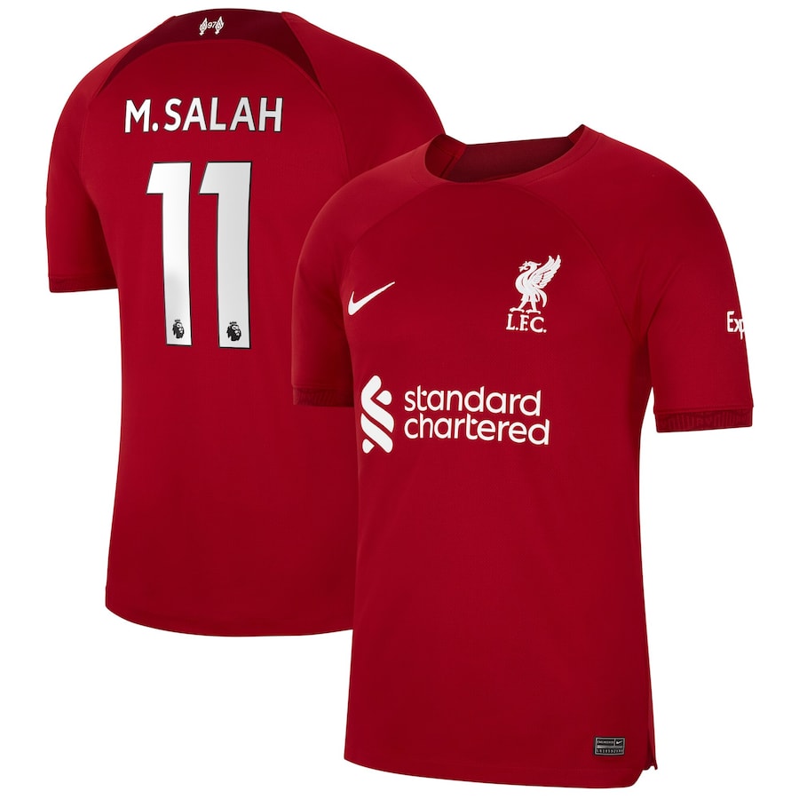 Liverpool Home Stadium Shirt 2022-23 with M.Salah 11 printing