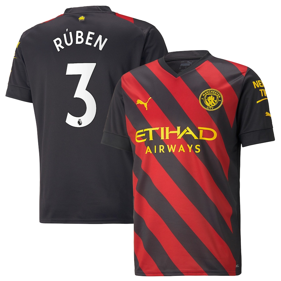 Manchester City Away Shirt 2022-23 with Rúben 3 printing