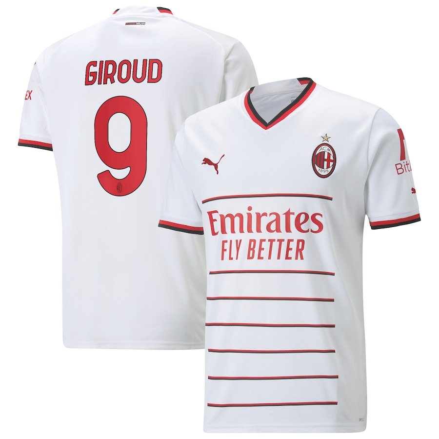 AC Milan Away Shirt 2022-23 with Giroud 9 printing