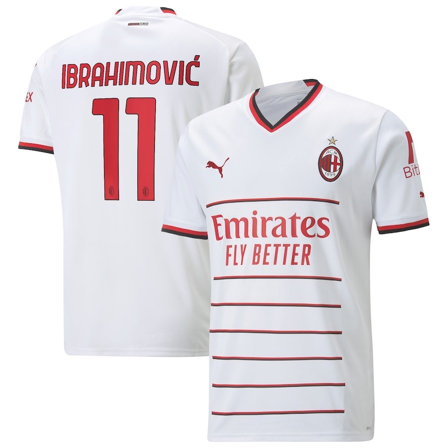 AC Milan Away Shirt 2022-23 with Ibrahimovic 11 printing