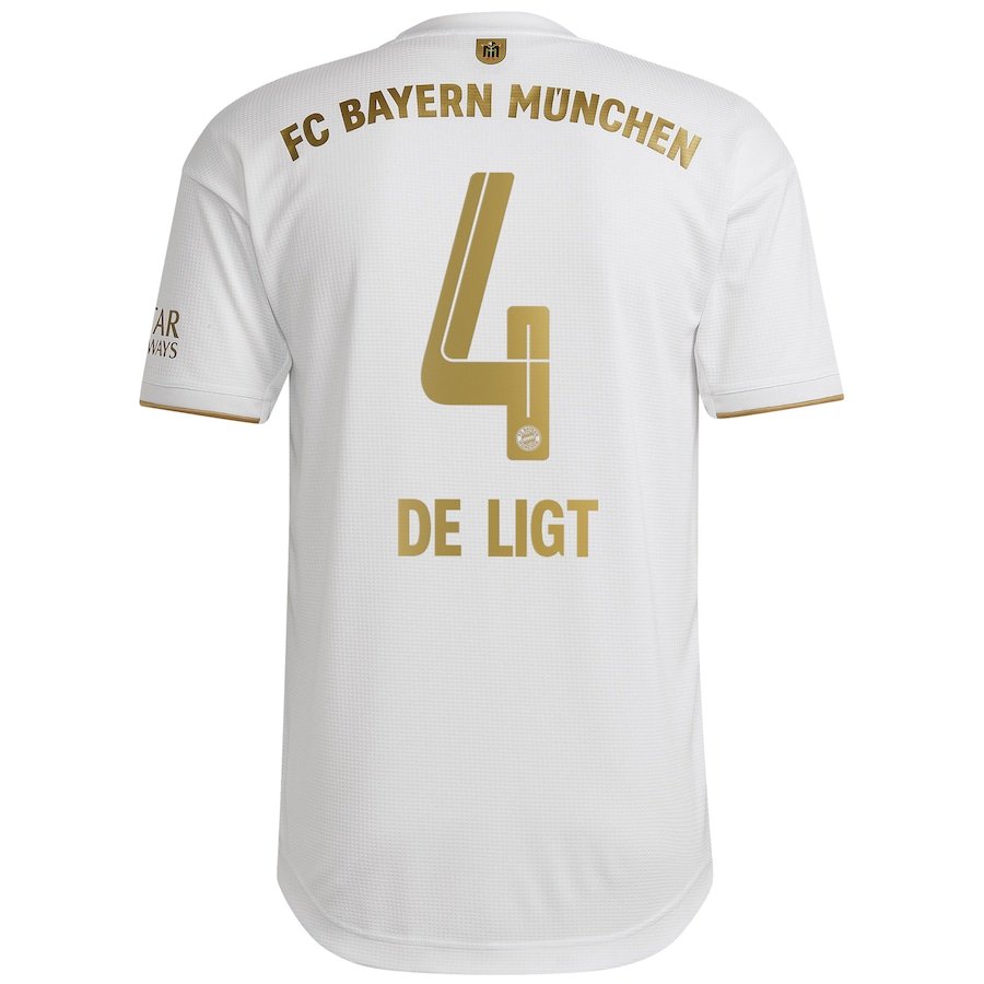 FC Bayern Away Authentic Shirt 2022-23 with De Ligt 4 printing