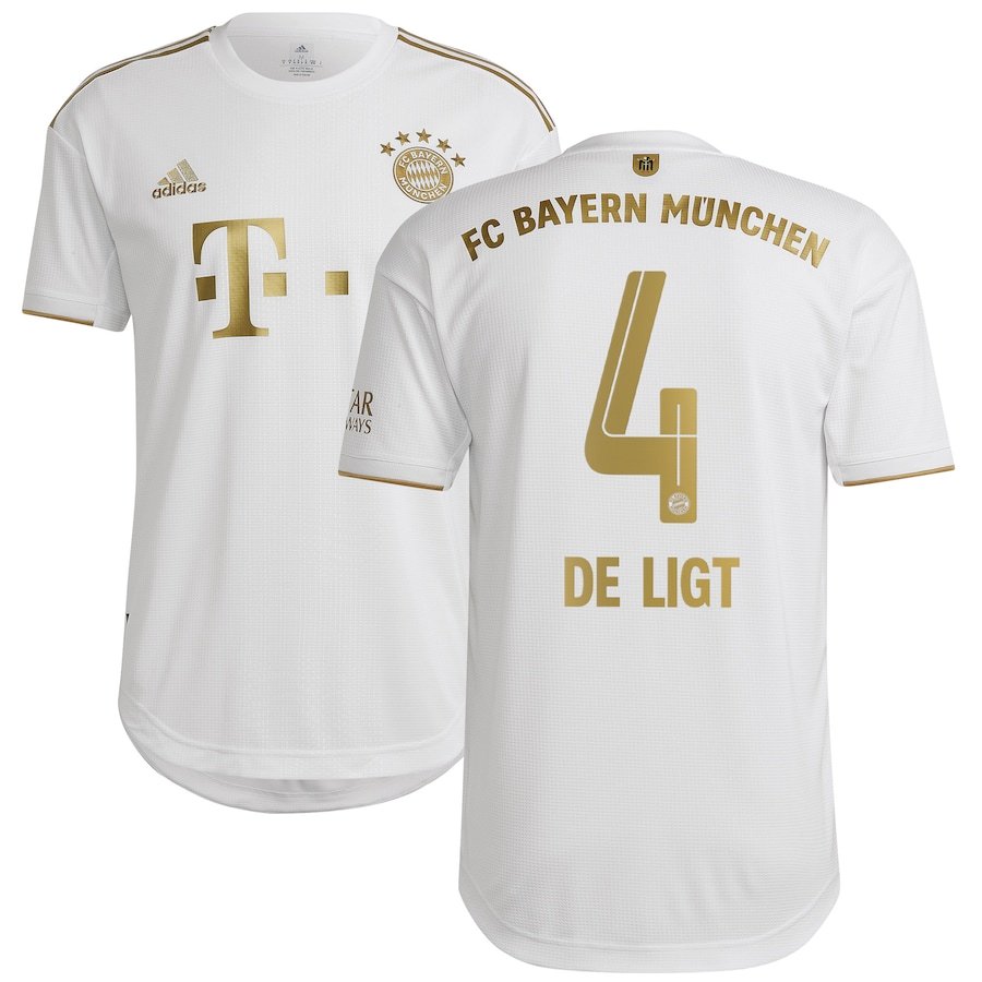 FC Bayern Away Authentic Shirt 2022-23 with De Ligt 4 printing