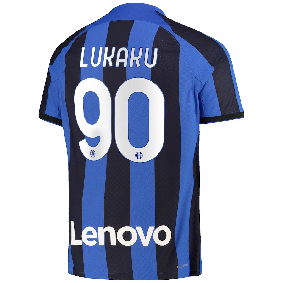 Inter Milan Home Vapor Match Shirt 2022-23 with Lukaku 90 printing