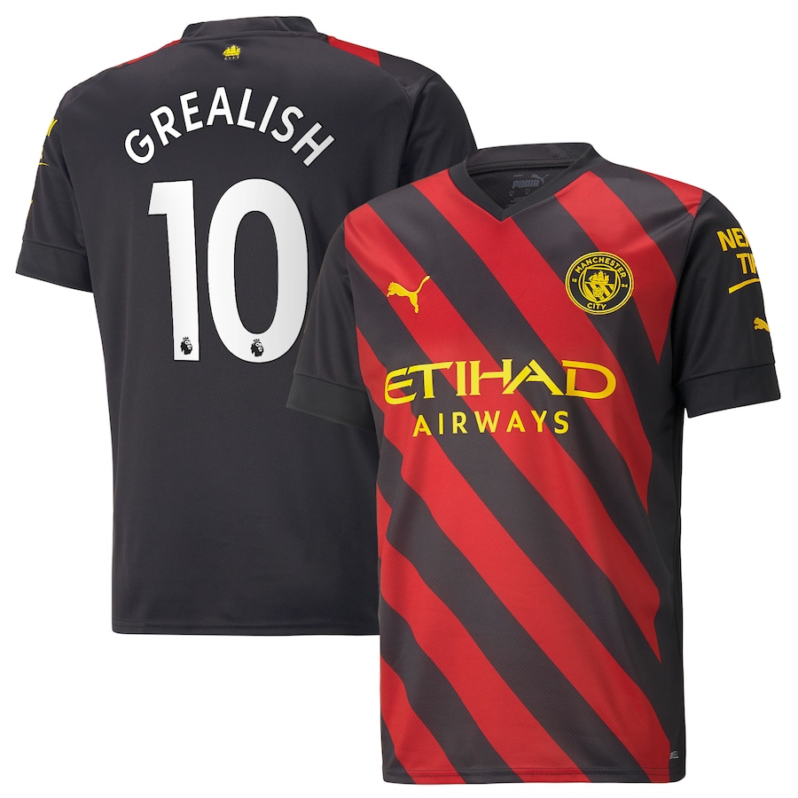 Manchester City Away Shirt 2022-23 with Grealish 10 printing